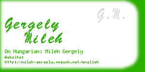 gergely mileh business card